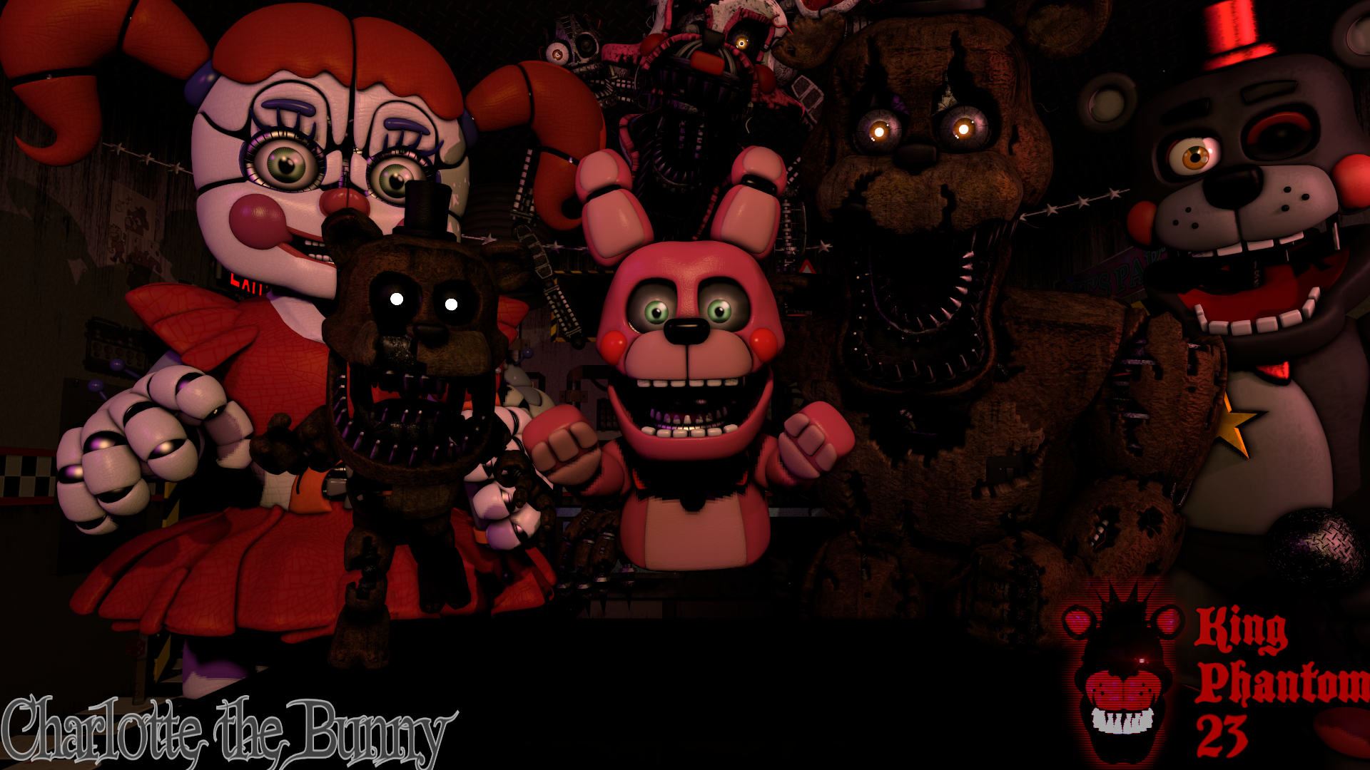 FNAF SFM Fredbear and Friends Gang by KingPhantom23 on DeviantArt