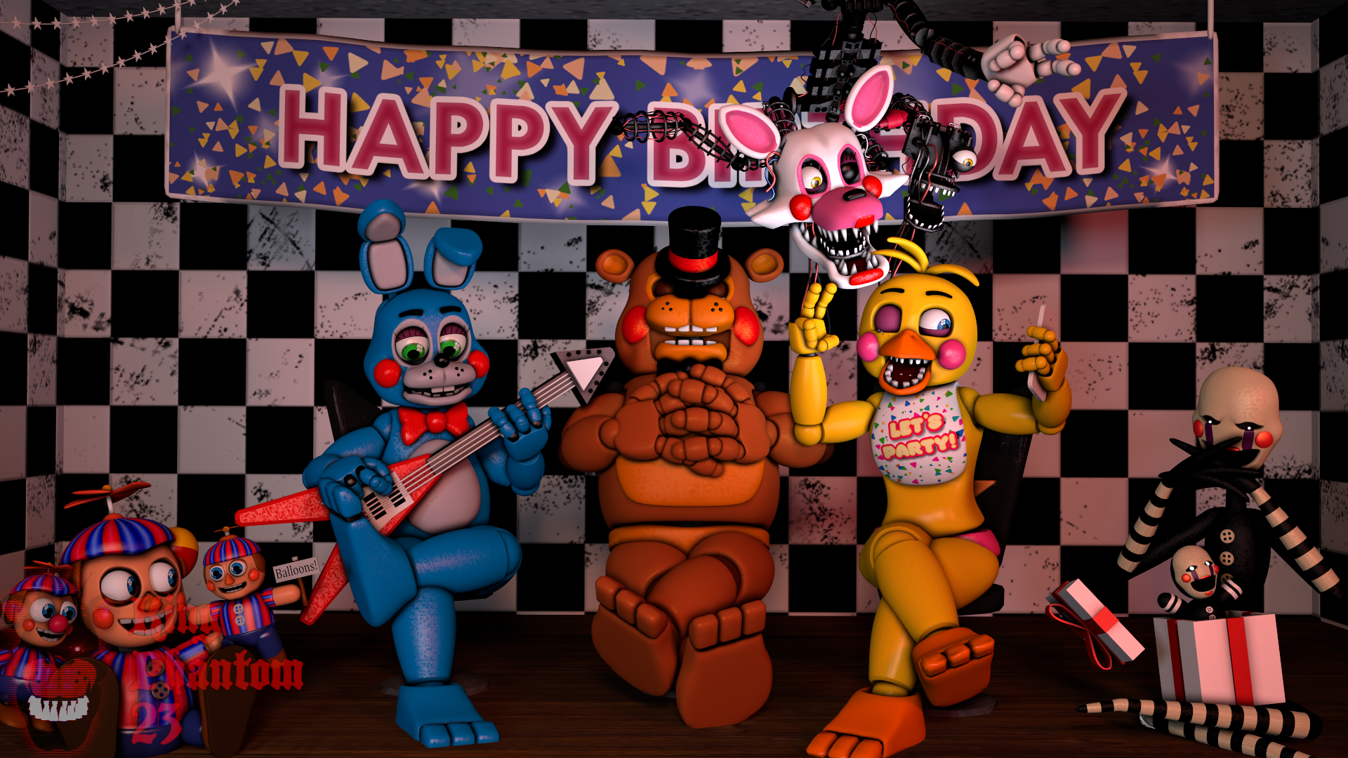 FNAF SFM Fredbear and Friends Gang by KingPhantom23 on DeviantArt