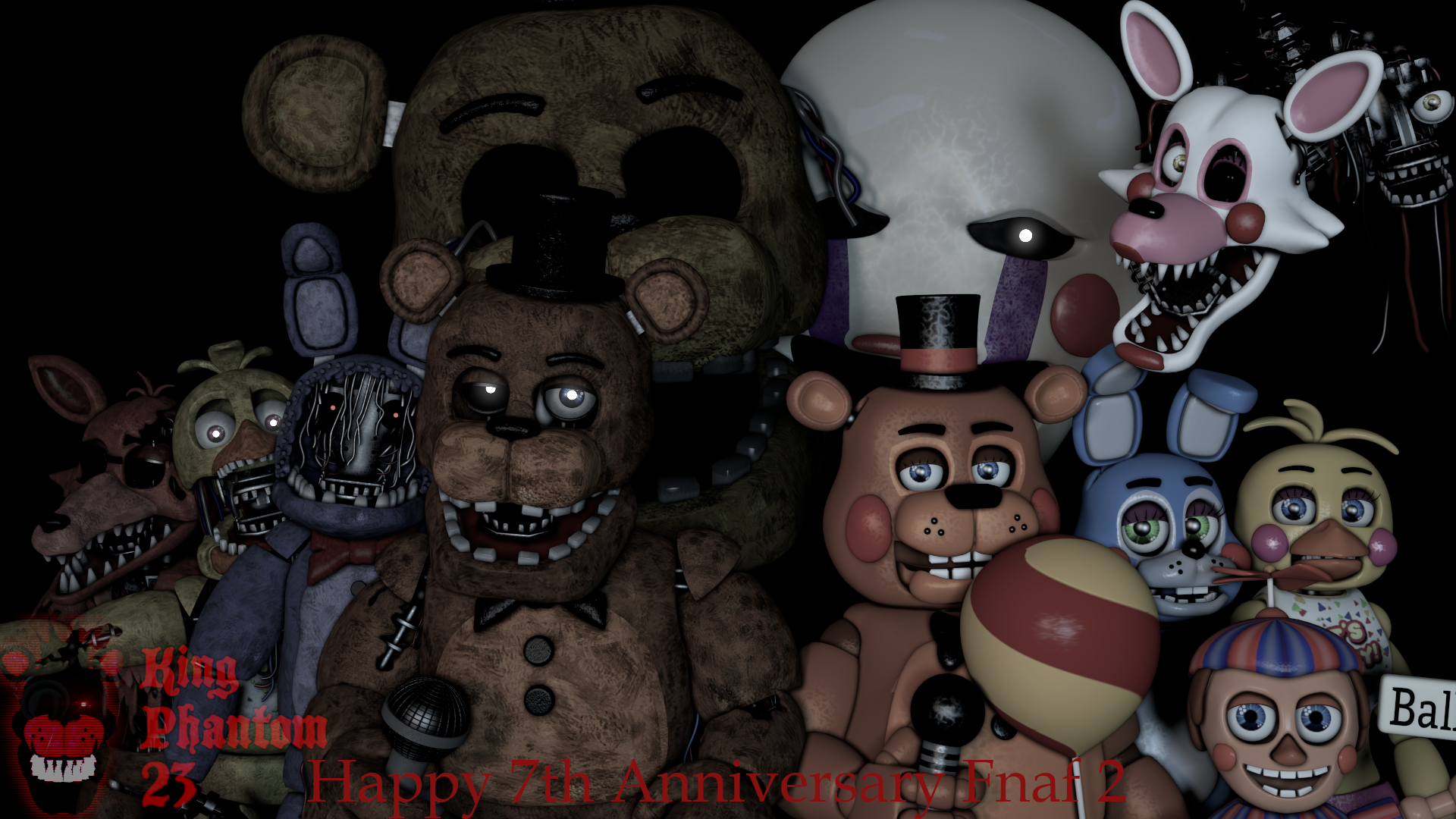 Friday Night Funkin X Fnaf ~ 7th Anniversary : r/fivenightsatfreddys