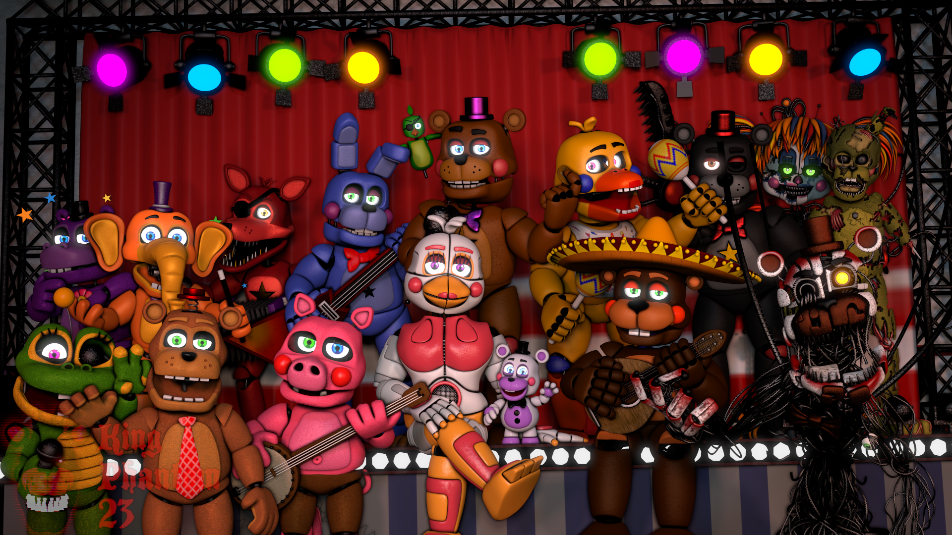 The Fnaf 4 Gang V.2 Remake by KingPhantom23 on DeviantArt