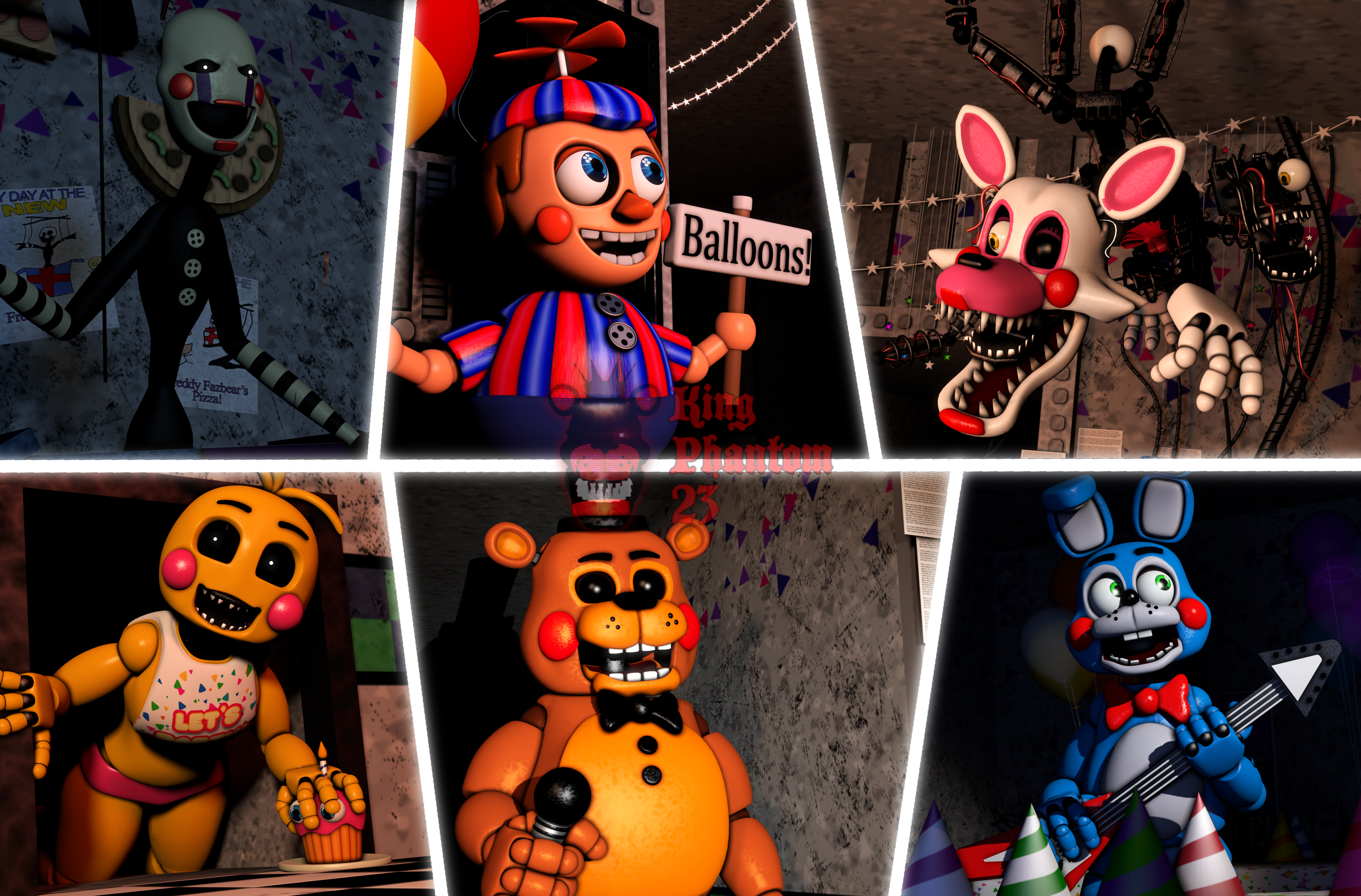 SFM) FNaF 2 Toy Animatronics poster : r/fivenightsatfreddys