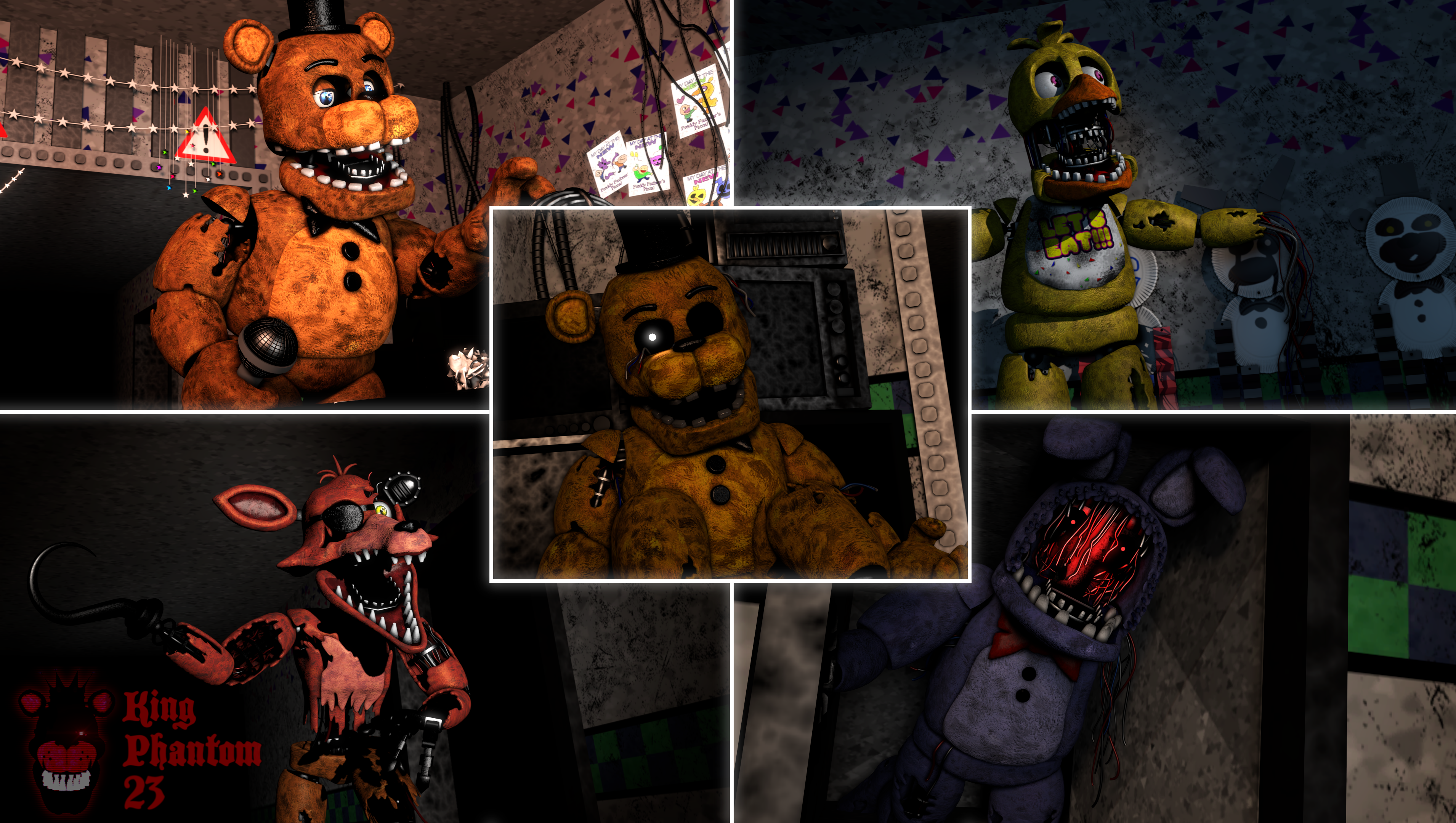 The Fnaf 4 Gang V.2 Remake by KingPhantom23 on DeviantArt