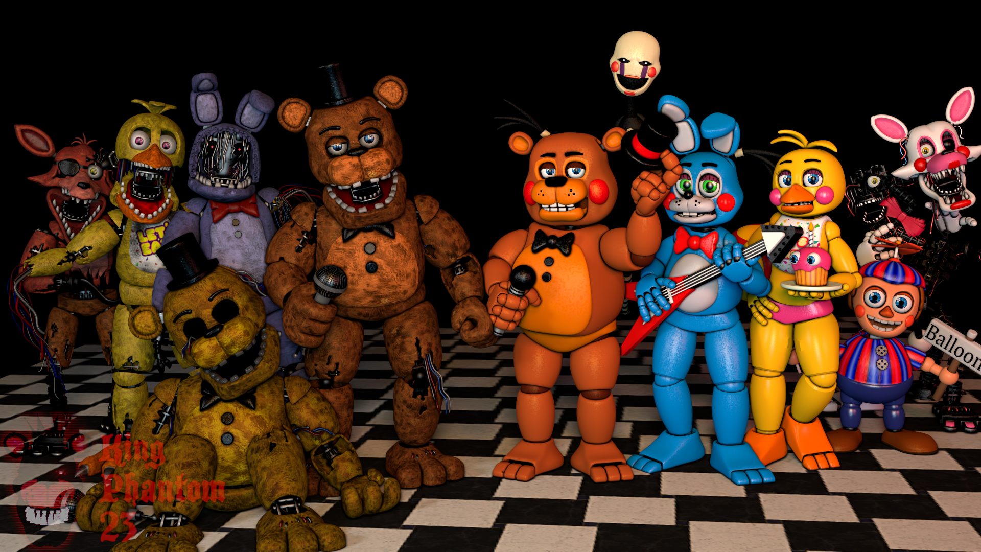 The Fnaf 4 Gang V.2 Remake by KingPhantom23 on DeviantArt