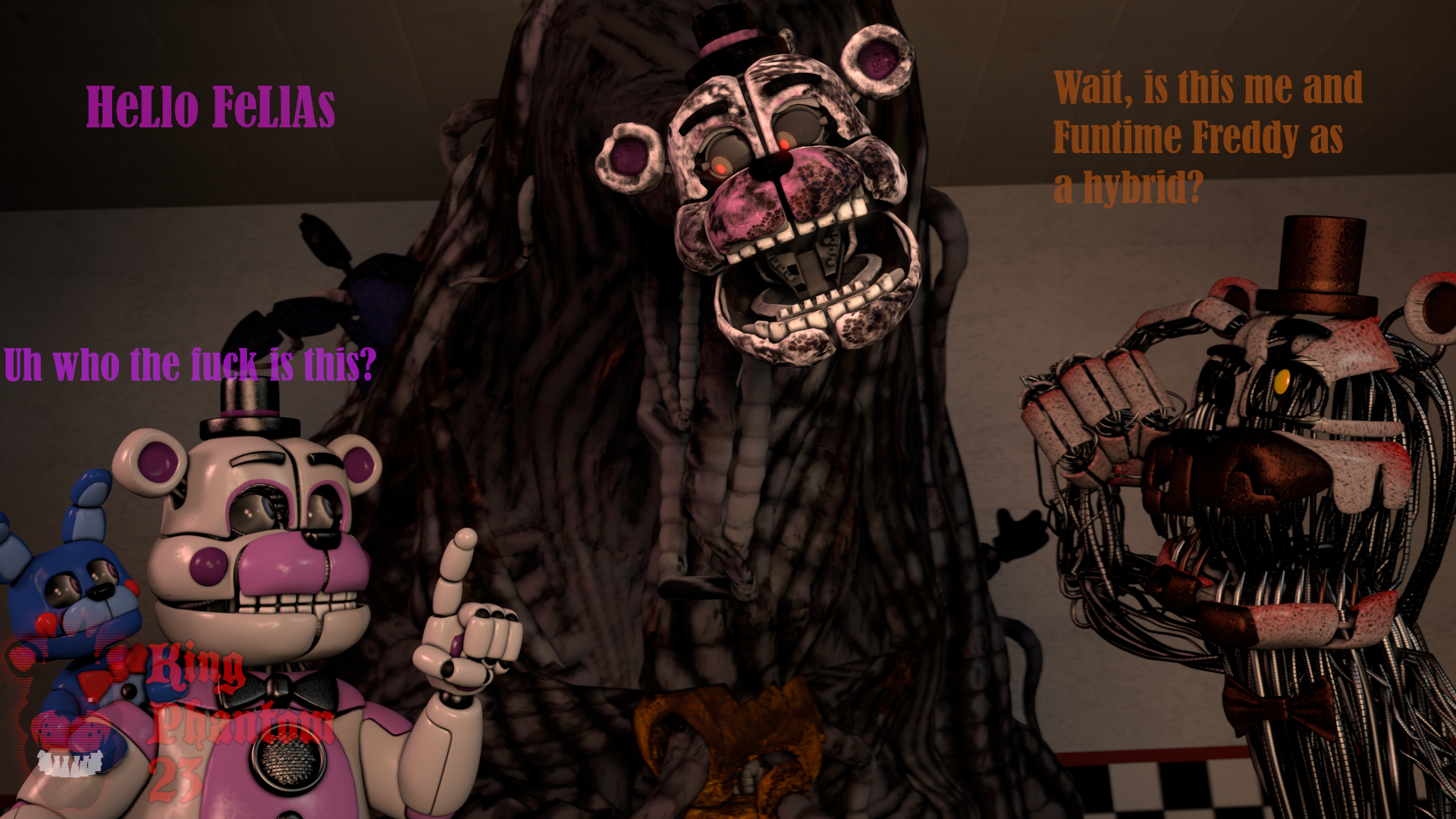 why do molten freddy and the blob have significantly different