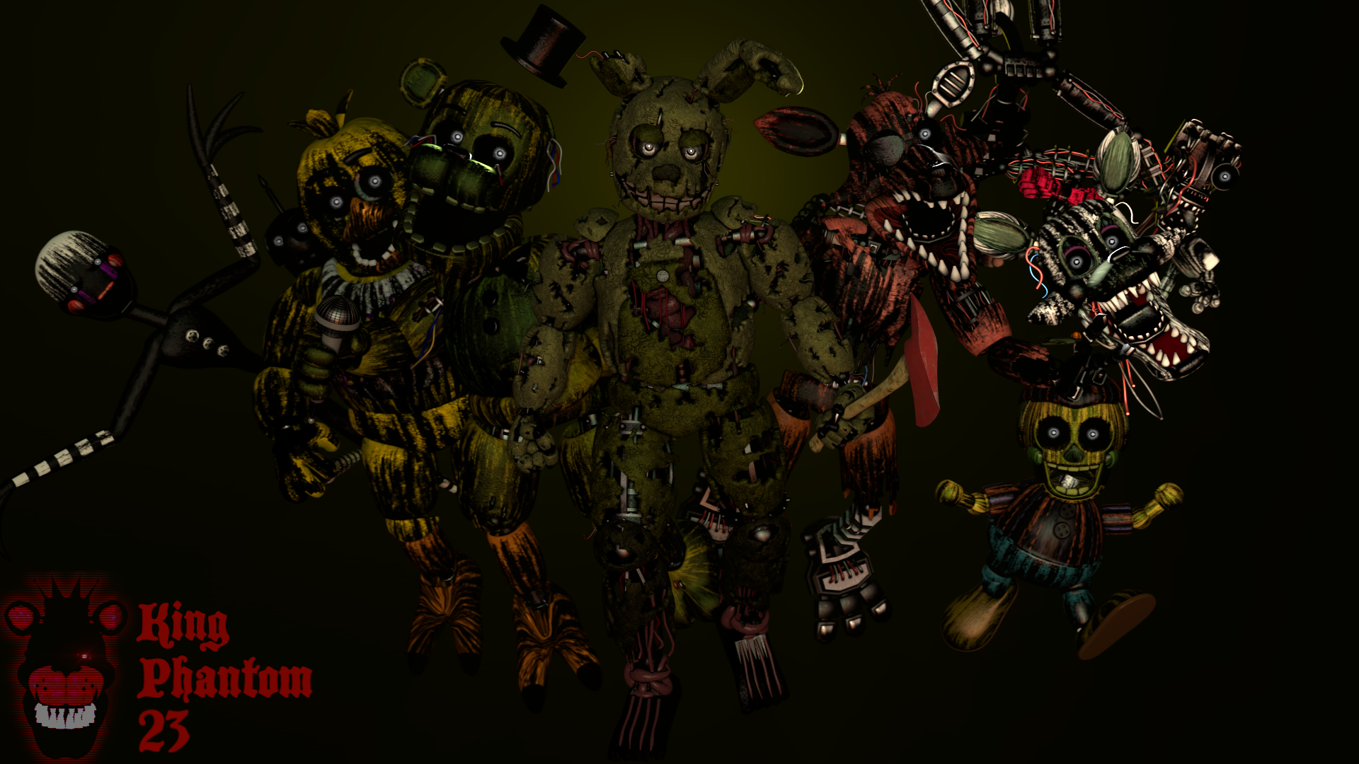 Adventure FNaF 3 Extras Gang by Puppygamero on DeviantArt