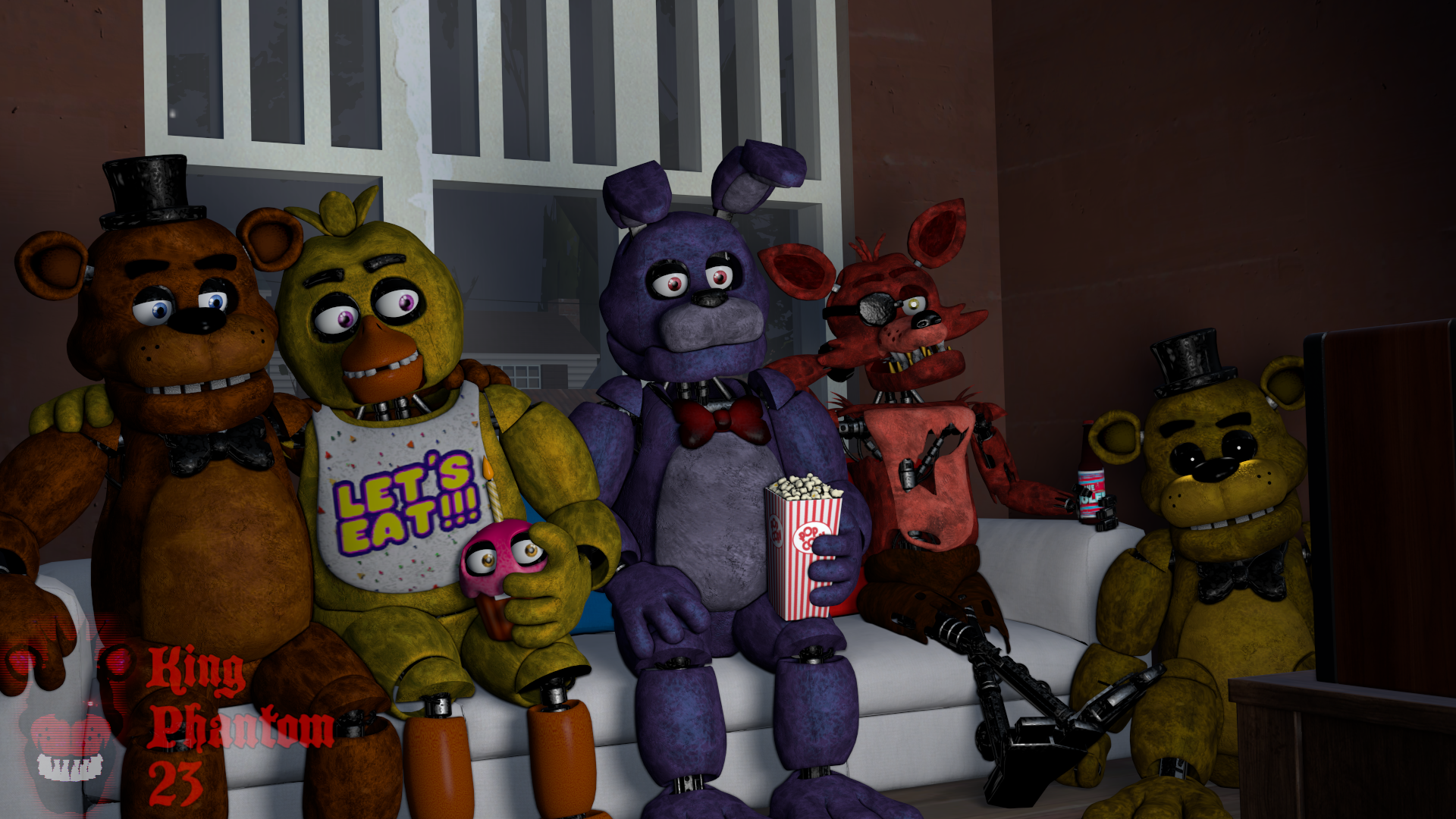 FNAF SFM The Fnaf World 2 Gang by KingPhantom23 on DeviantArt