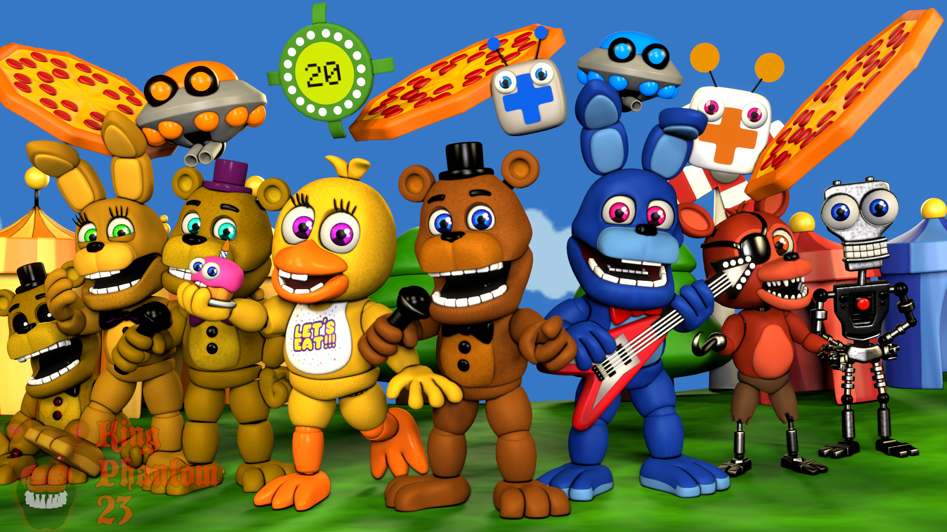 FNAF SFM Fredbear and Friends Gang by KingPhantom23 on DeviantArt