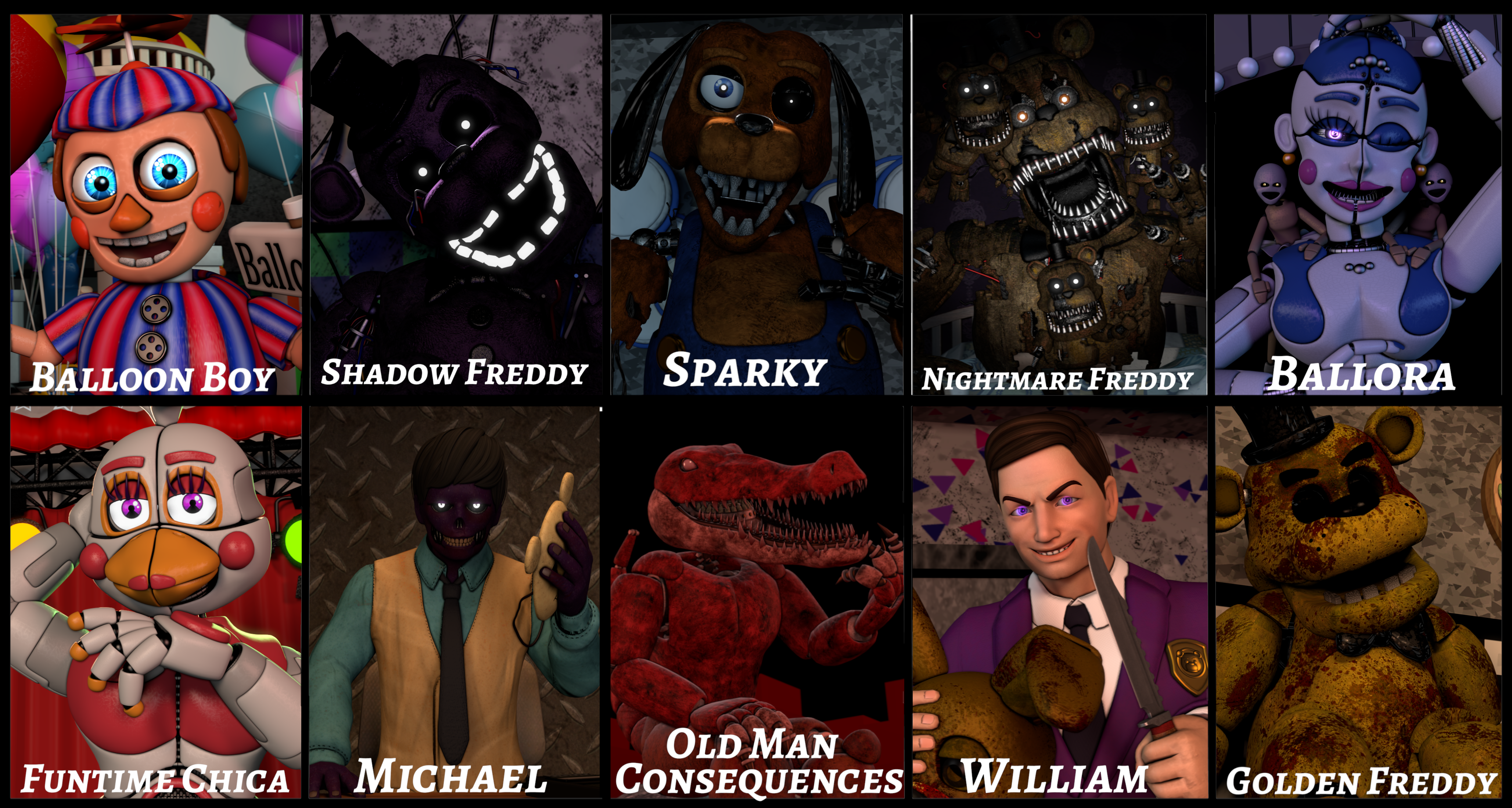 My 10 Favorite Fnaf Characters Picks by KingPhantom23 on DeviantArt