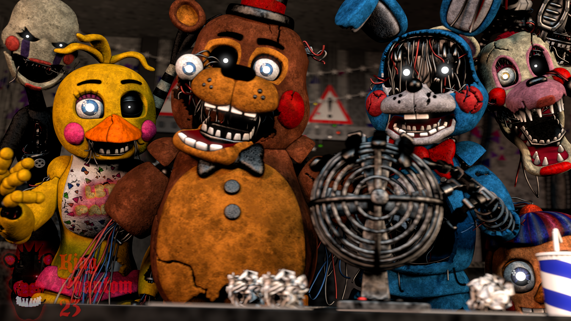 FNAF SFM Fredbear and Friends Gang by KingPhantom23 on DeviantArt