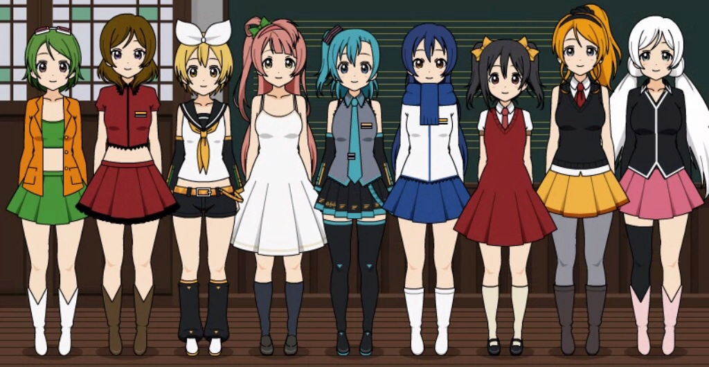 Love Live! Muse Characters Cosplaying as Vocaloids