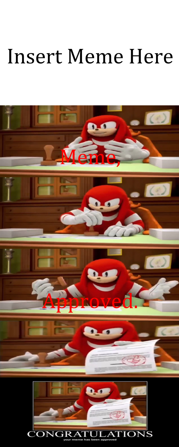 Knuckles Meme Approved Base by Legobuilder100 on DeviantArt