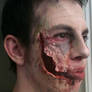 Zombie makeup #2 (Side view of face wound)