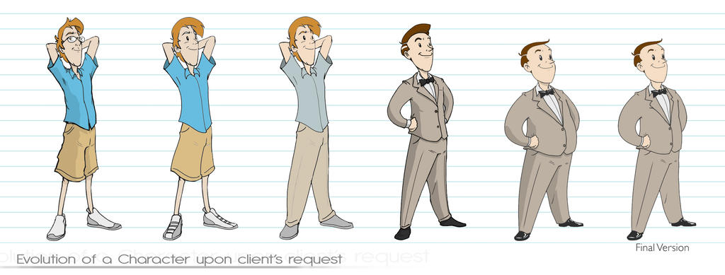 Evolution of a character. by greatbubba on DeviantArt