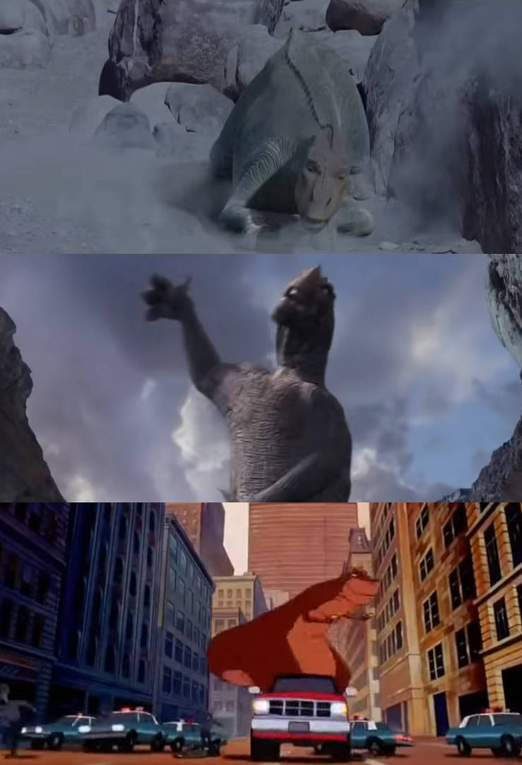 Alan D Rex Rex saves Aladar from Kron by NaturalistWarrior on DeviantArt