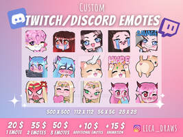 JUNE Emote Commissions! (OPEN) by LicaArt