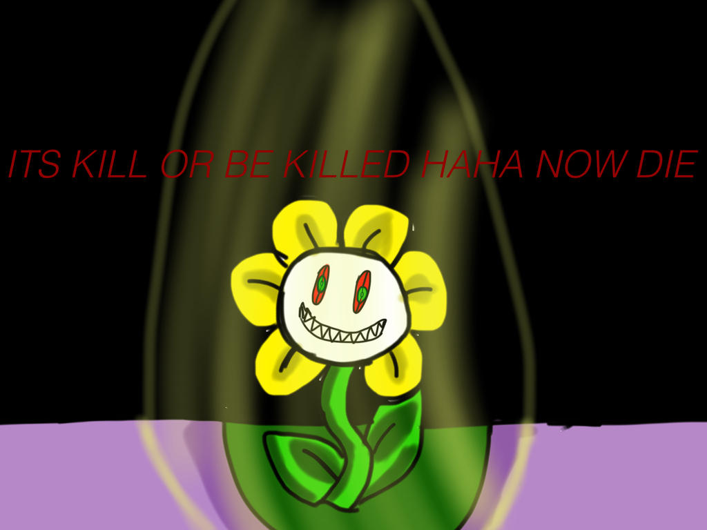 Flowey gone crazy by natebadass54 on DeviantArt