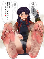 Misato's smelly sweaty feet