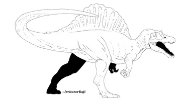 JP3 Spinosaurus Line Art [Free] MS PAINT FRIENDLY