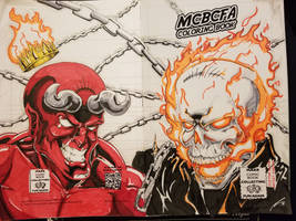 Ghost Rider VS Mephisto Blank comic Charity