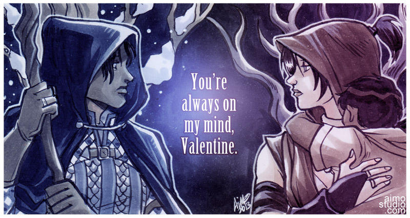 Dragon Age Valentines 2013 Amell X Morrigan By Aimo On Deviantart Dragon Age Valentines 2013 Amell X Morrigan By Aimo On Deviantart