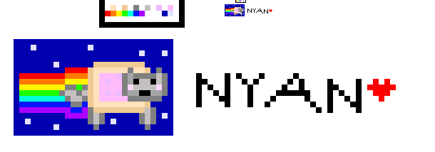 Nyan Cat Pixel - From Close up and Far Away