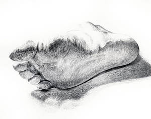 Chiaroscuro study of a foot