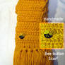 Bee button Yellow scarf