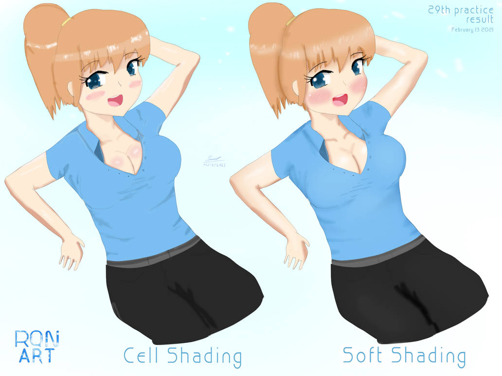 Cell Shading and Soft Shading by RizqanArt on DeviantArt