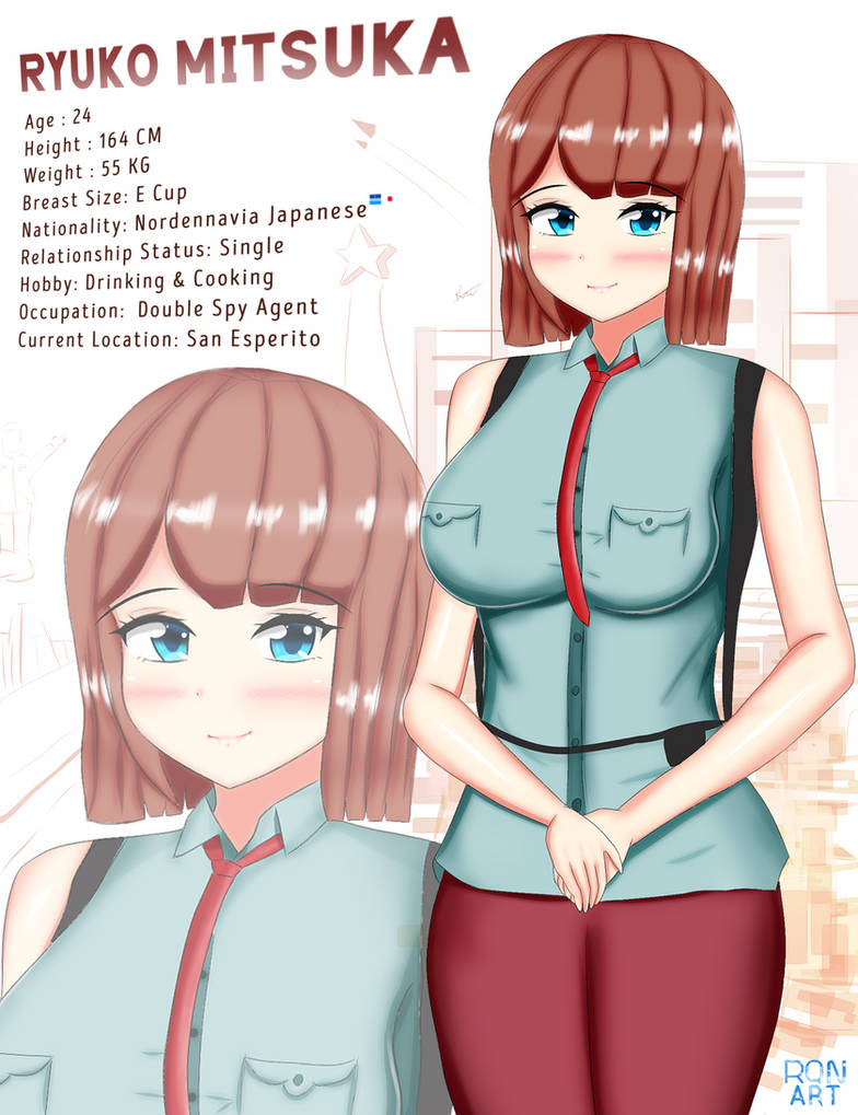 Hanamaru Ritsuko Oc Ryuko Mitsuka OC Sheet with desc by RizqanArt on DeviantArt