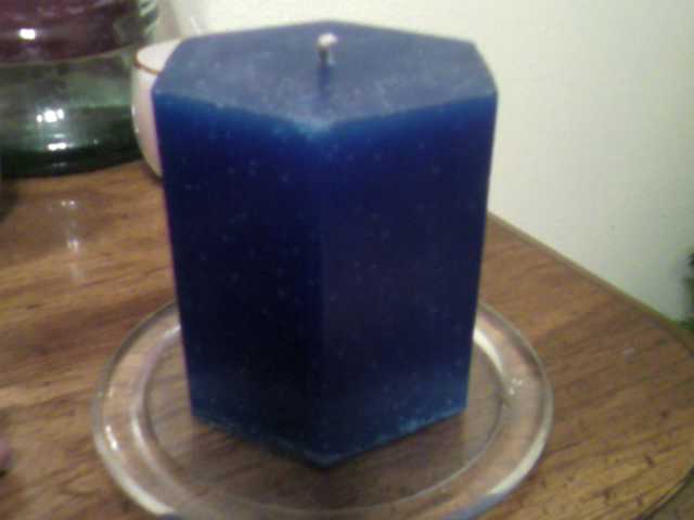 Blue candle