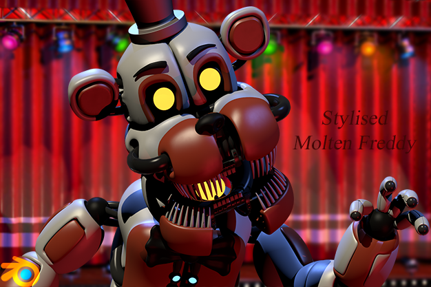 Blender/FNAF] FNAF 1 Freddy icon recreation v3 by RazvanAndrei123 on  DeviantArt