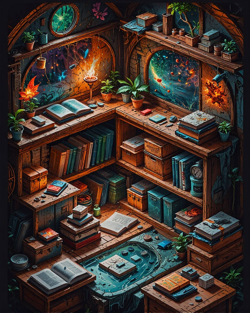 Library Anime/game Mini: Isometric Library Game Tile for web3 : Anime by SquidCannonArmed ...