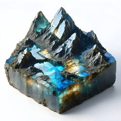 Labradorite Crystal Game Terrain Map Tile Iso