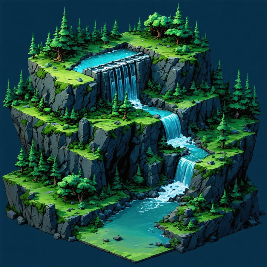Terrain Tile Map Example isometric game terrain, map tile bases. web3. by SquidCannonArmed on ...