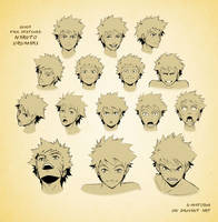 Naruto Uzumaki - quick face sketches