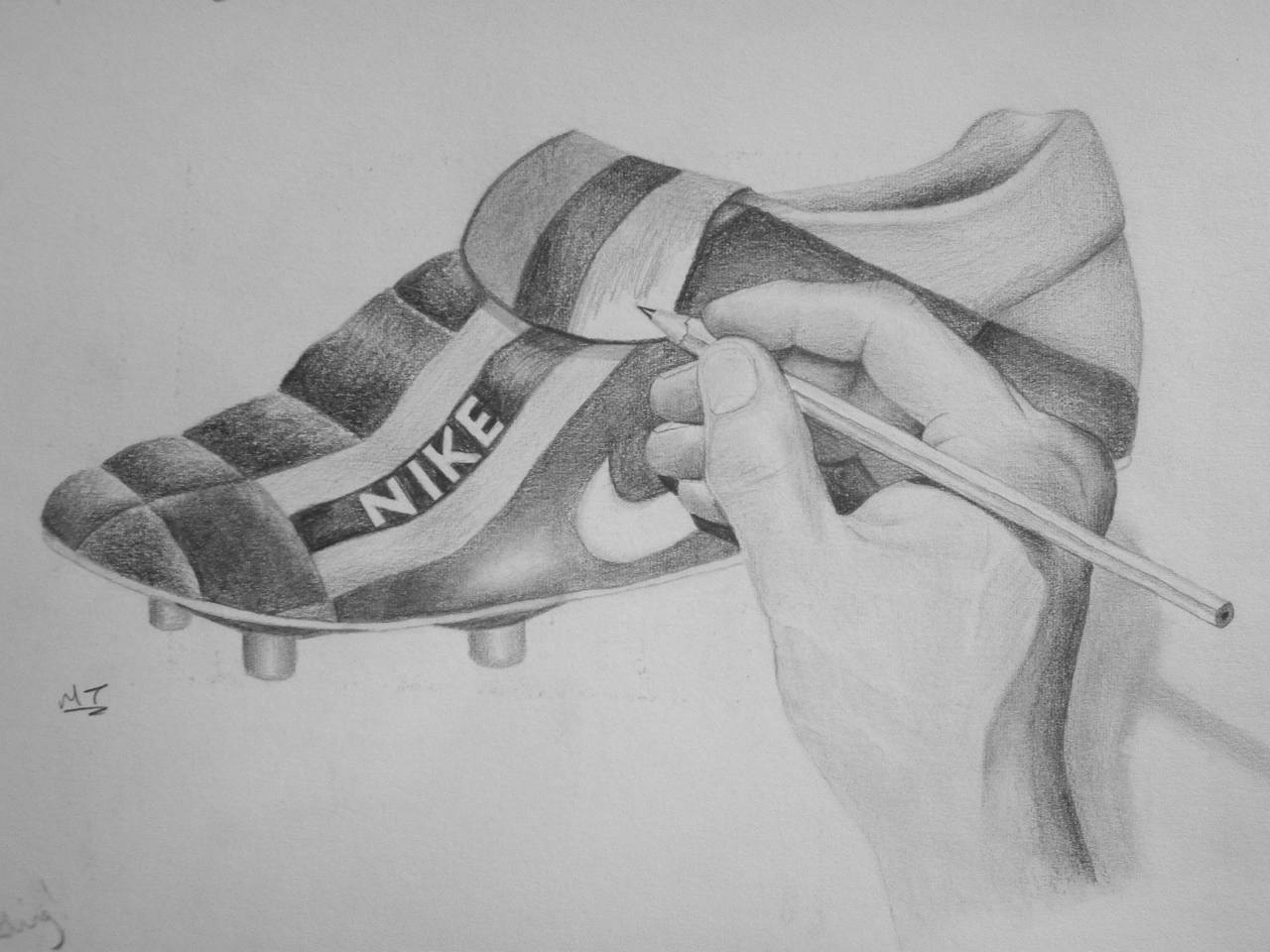 Football store boots drawing