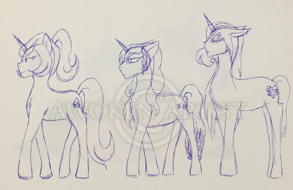 Sketch Art:  MLP OCs - The Twisted Crafter Family