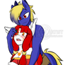 MLP Art: Karen and Searing - Feeding Strawberries