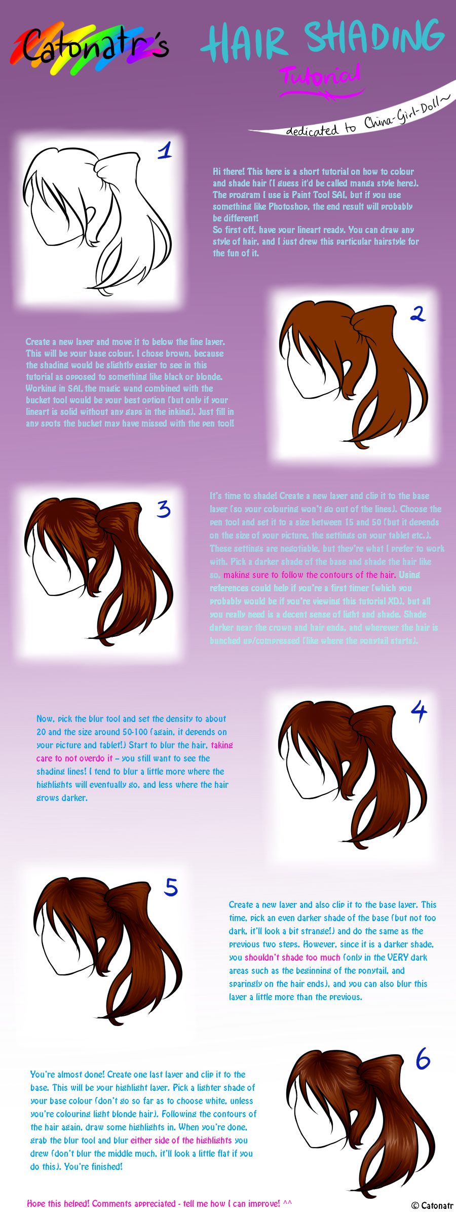 5 - Hair【Digital Coloring Tutorial】