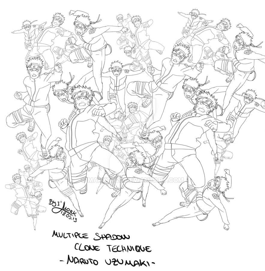 Naruto Uzumaki - Multiple shadow clone technique by Markth23 on DeviantArt