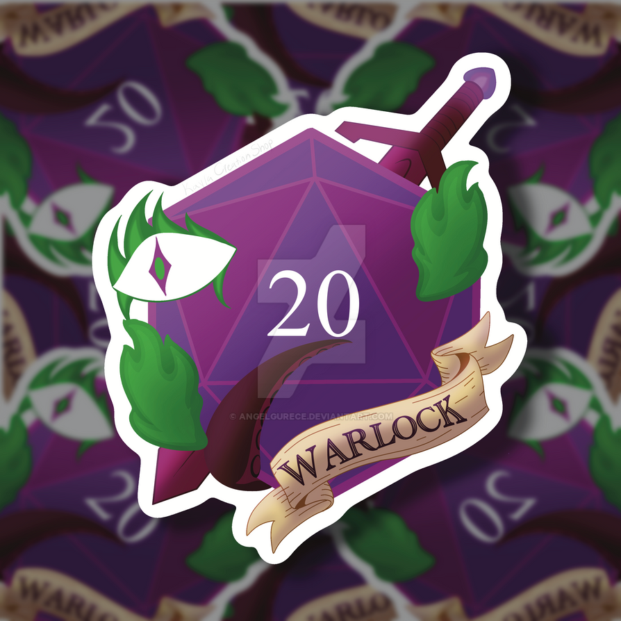 Warlock Sticker Dungeons and Dragons Warlock Sticker by AngelGurece on DeviantArt