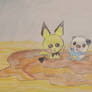 Pichu and Oshawott're sinking in the quicksand