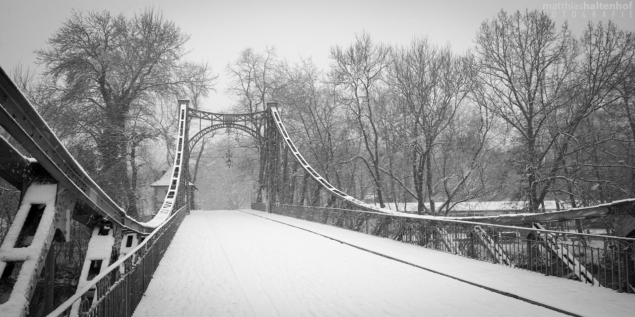 Peissnitzbruecke Schneesturm