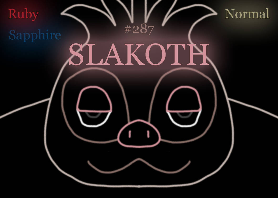 Slakoth by SaltWaterTaffyStevie on DeviantArt