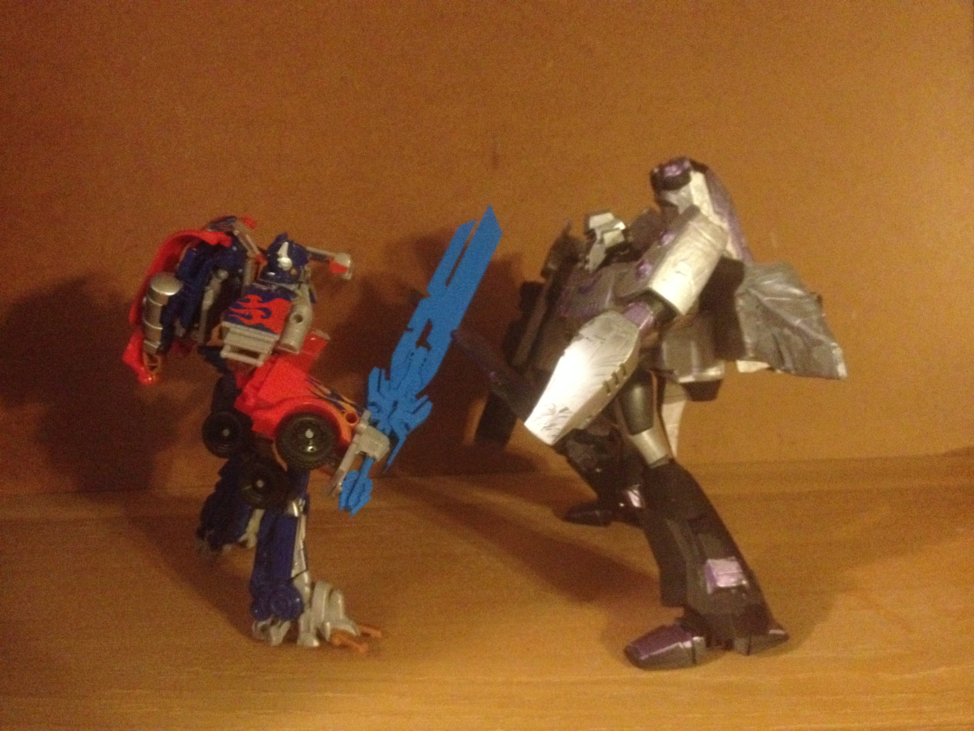 Saber Fight: Optimus Prime vs. Megatron