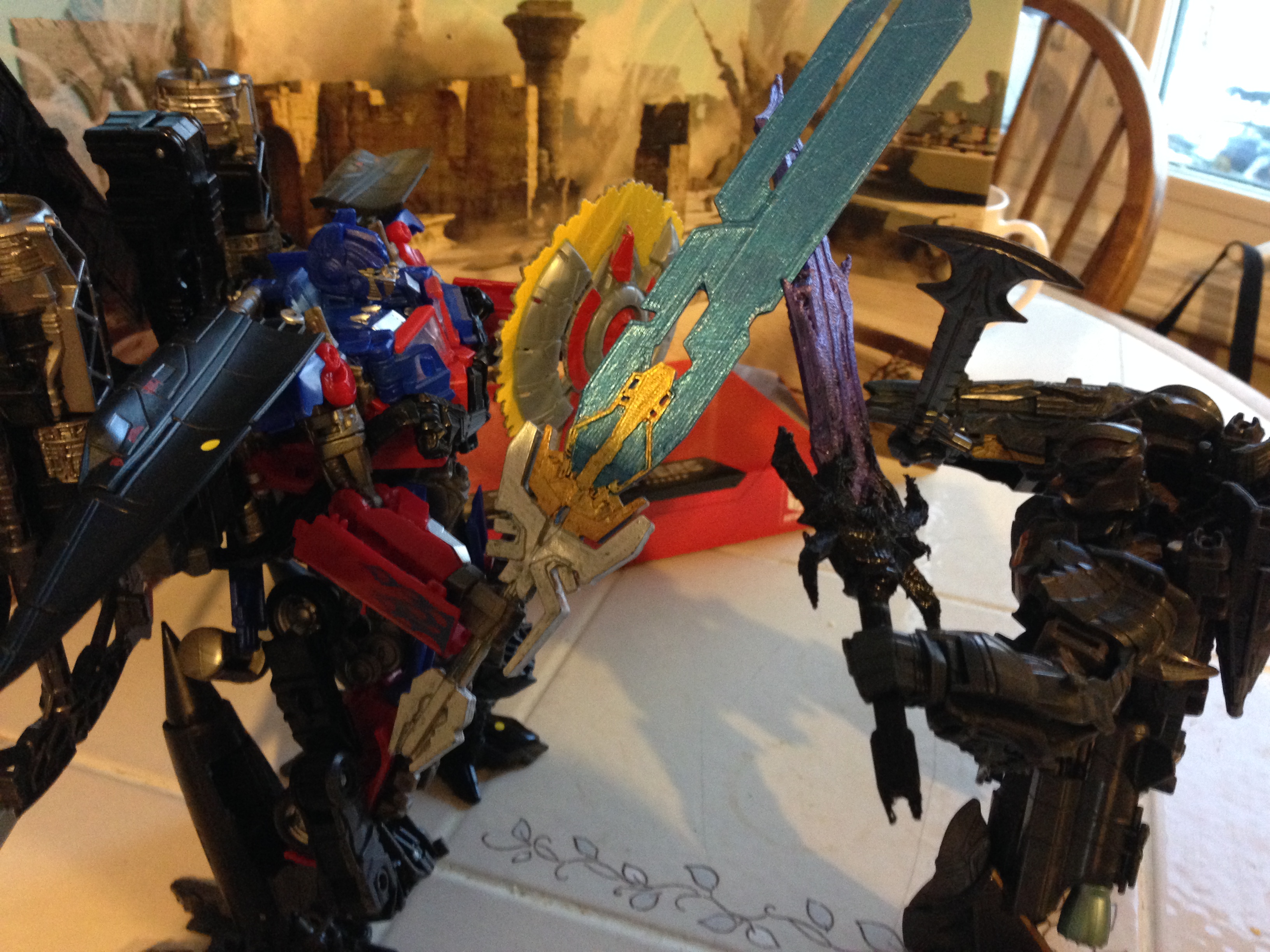 Saber Fight: Optimus Prime vs. Megatron