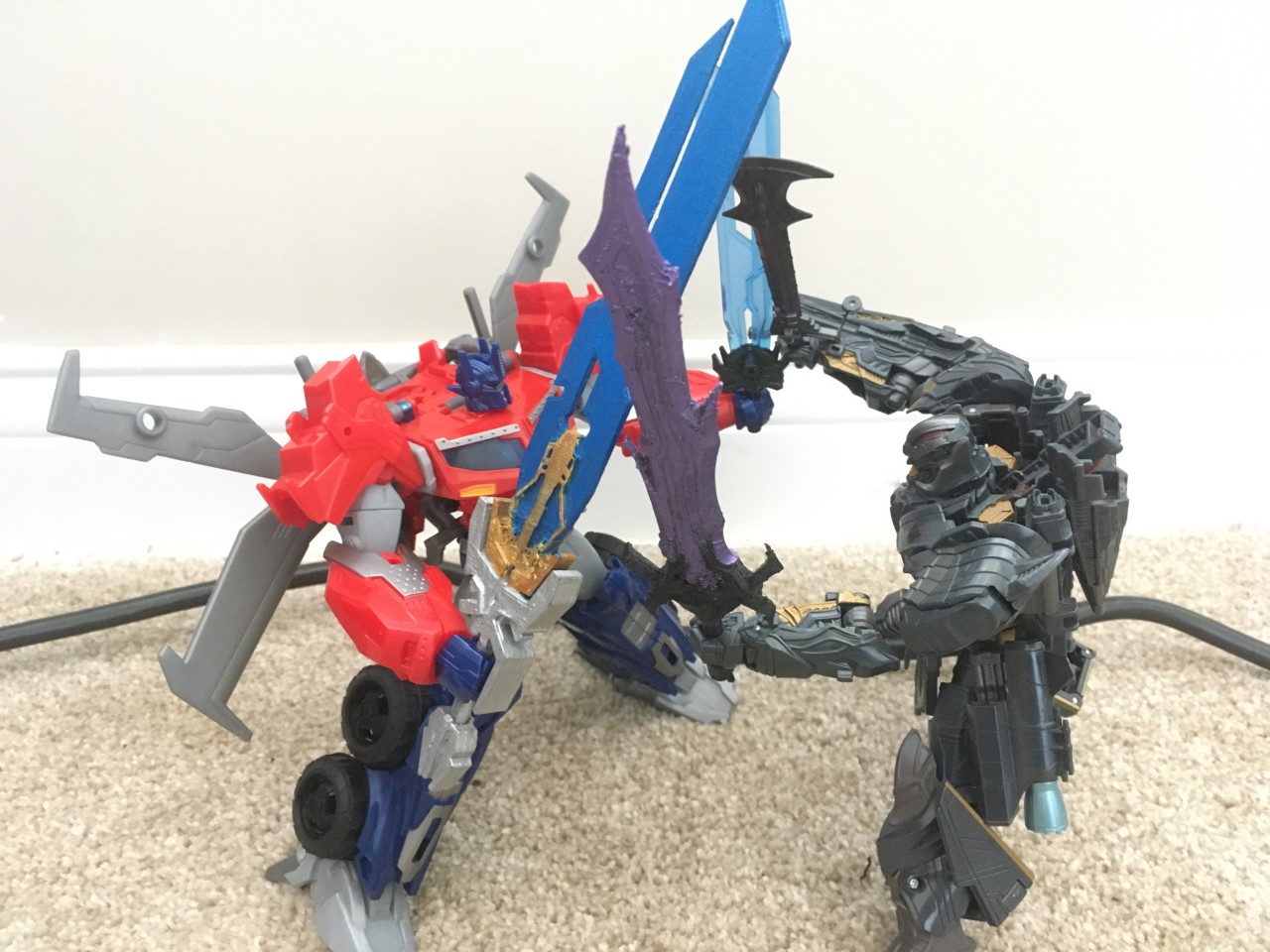 Saber Fight: Optimus Prime vs. Megatron