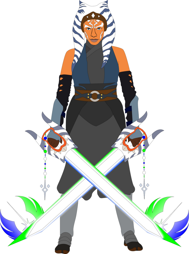 Ahsoka Tano with the Fulcrum Force Keyblades by SuperHeroTimeFan on ...