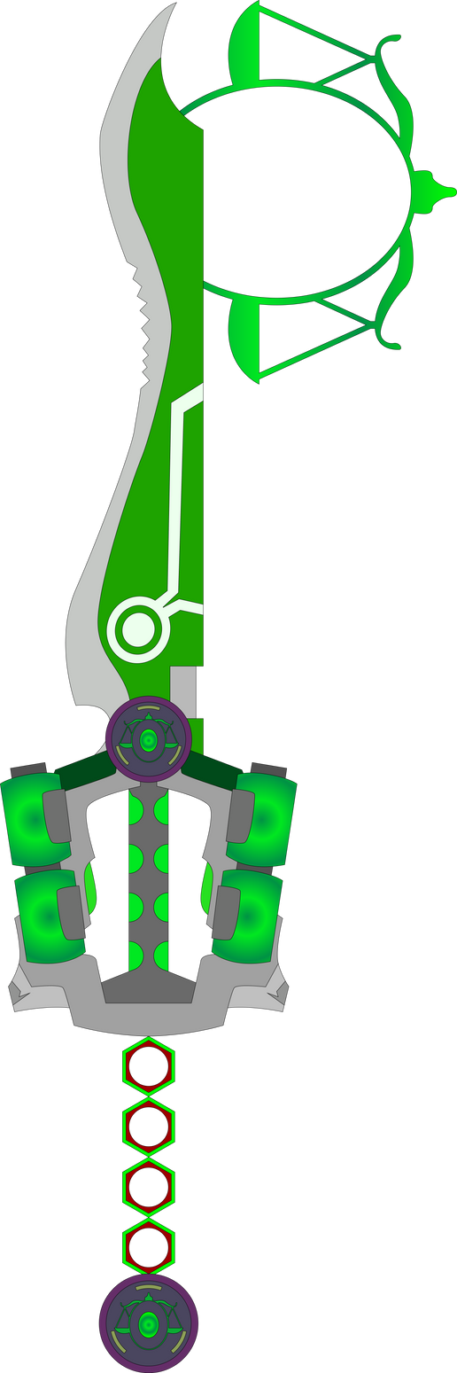 Emerald Attorney Custom Keyblade by SuperHeroTimeFan on DeviantArt