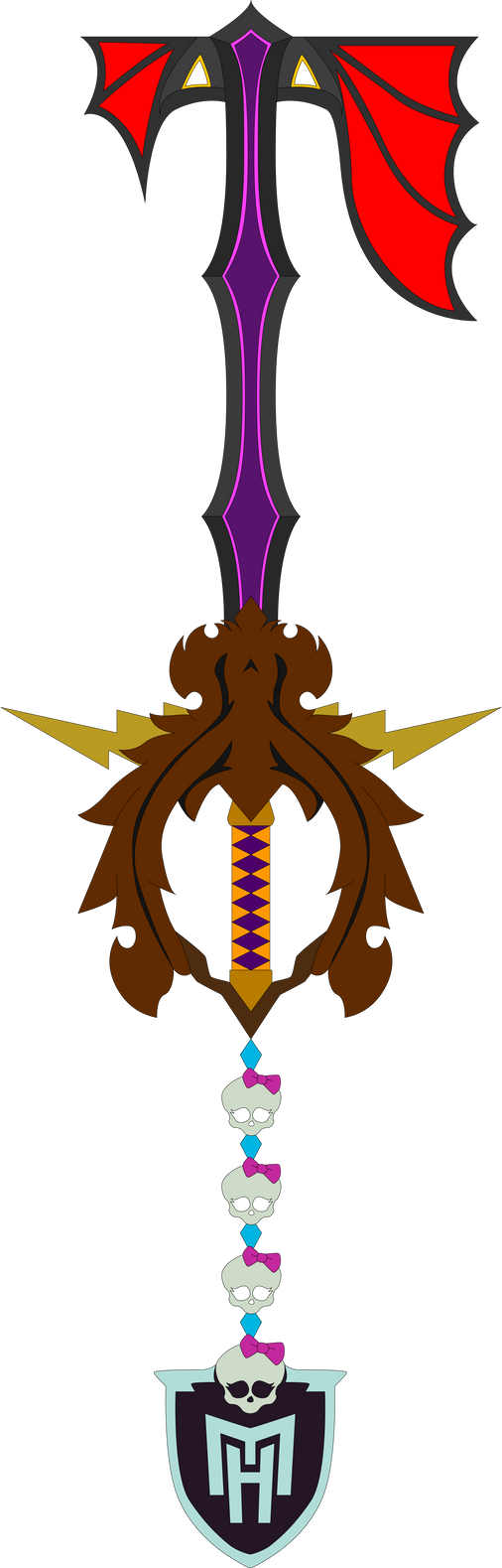 True Monster Heart Custom Keyblade by SuperHeroTimeFan on DeviantArt